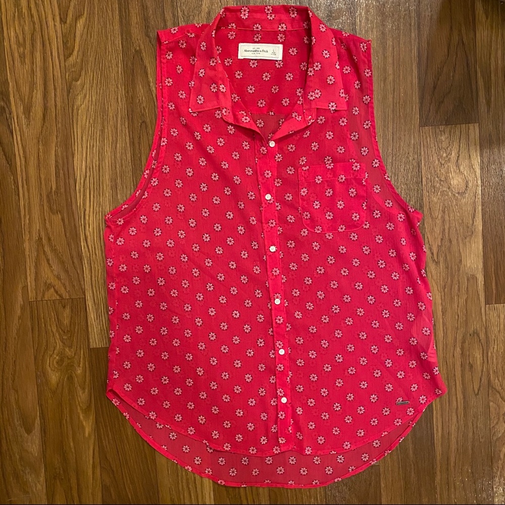 Abercrombie Sheer Floral Tank
